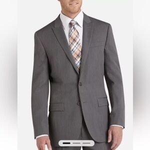 Egara‎ Sport Coat Mens Gray Wool Blazer Suit Jacket Slim Fit 44L (BR)